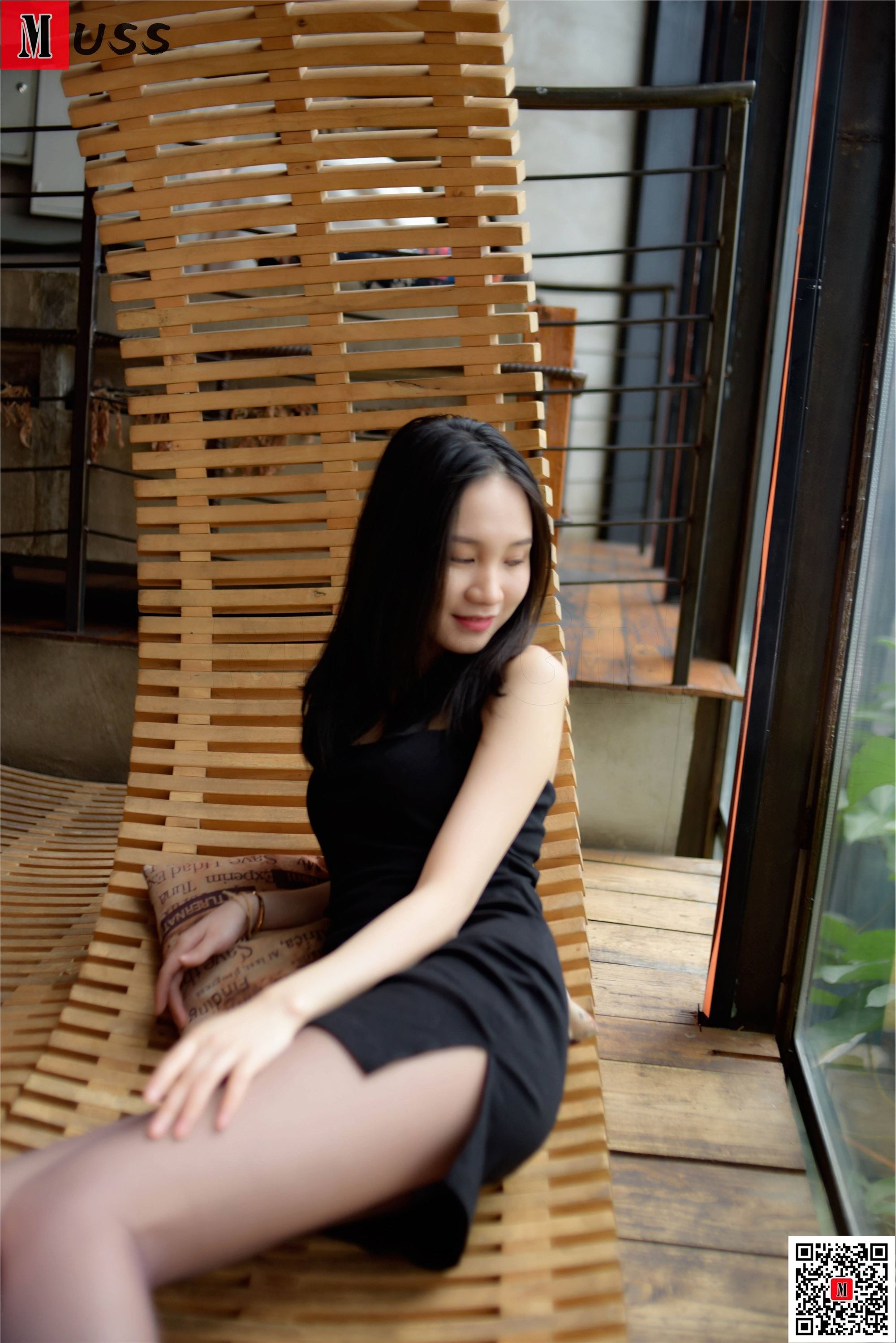 MussGirl慕丝女郎  NO.186 黑色连衣裙肉丝